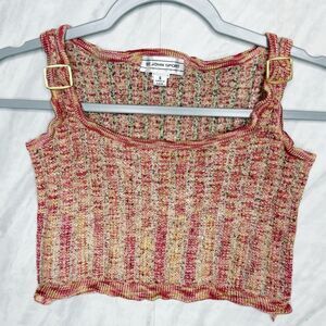 St. John Sport Multicolored Ribbed Crop Tank Top Small VTG